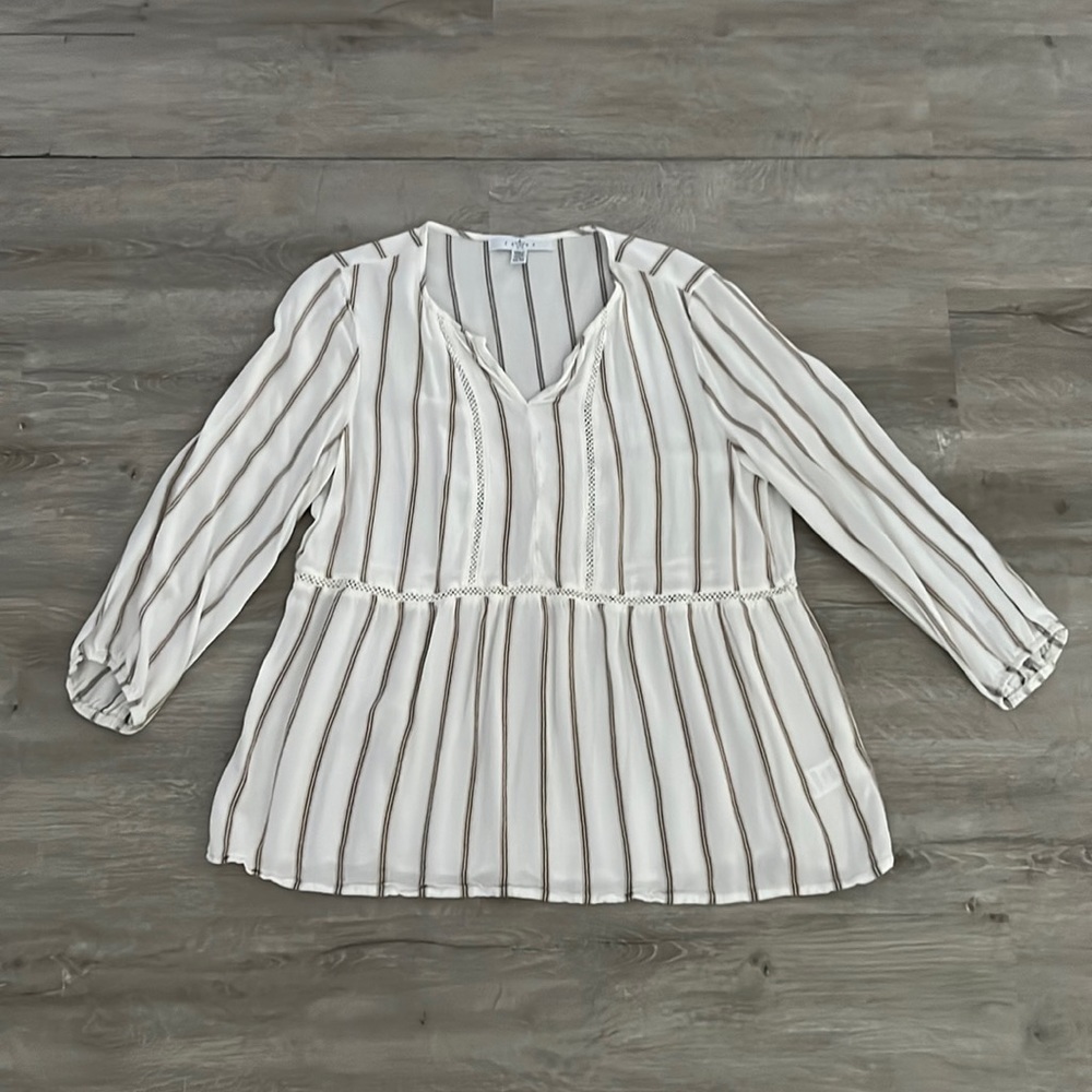 Fever | 3/4th Sleeve Striped Boho Blouse